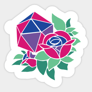 Pretty Poly Rose Bi Pride Sticker